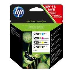 HP 920XL Cartouche d'encre d'origine Pack de 4 Noir Cyan Magenta Jaune