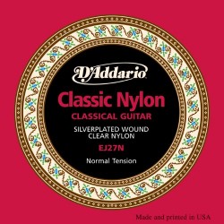 D'Addario Cordes d'étude pour guitare classique D'Addario EJ27N, Normal