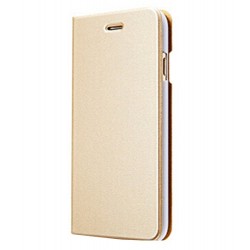 SUNNOW Satin PU Case Cover pour Apple iPhone 6 ---4.7″ Clamshell étui en cuir chic pour iPhone 6 - TPU Portefeuille étui en cuir