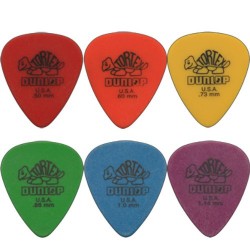 Jim Dunlop - Lot de 6 Médiators Tortex