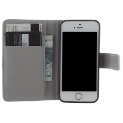 Ankamal Elec® Cuir Coque Strass Case Etui Coque étui de portefeuille protection Coque Case Cas Cuir Swag Pour Iphone5 5S 5G (02)