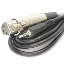 3,5 mm Stéréo Jack PC Ordinateurs Portable Vers XLR Femelle Table de mixage Parleur câble 2 m