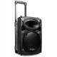 Ibiza Port 8 VHF - Enceinte sono portable - Haut parleur avec micro sans fil et micro fil, radio FM et lecteur MP3 (USB SD, chas