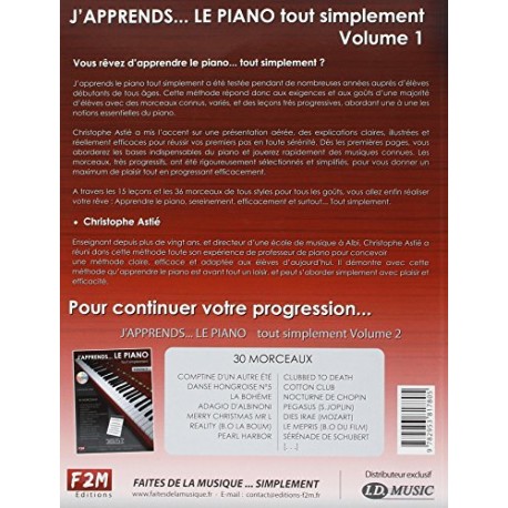 J'Apprends...le Piano Tout Simplement Niveau 1&2 C. Astie CD