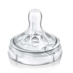 Philips AVENT 2 tétines Natural - 6 mois+ / 4 trous à débit rapide