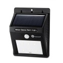 TaoTronics Lampe Solaire à Détecteur de Mouvement 6 LED (Batterie 900 mAh , Portée 3 mètres , 12 heures d'Autonomie) - Noir