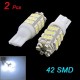 2X T10 AMPOULE VEILLEUSE A 42 SMD LED BLANC POUR VOITURE