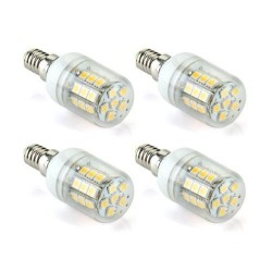 SODIAL(R) 4 x 6W E14 30 LED 5050 SMD Ampoule Lampe Spot Bulb Mais Blanc Chaud AC 220-240V