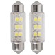 10X 39MM AMPOULE LAMPE 6 SMD LED BLANC POUR VOITURE DOME