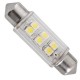 10X 39MM AMPOULE LAMPE 6 SMD LED BLANC POUR VOITURE DOME
