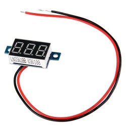 MINI LED VOLTMETRE AFFICHEUR RETRO-ECLAIRE ROUGE 30 VOLTS