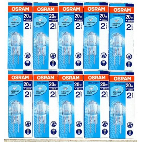 OSRAM 10 x Osram Halostar 64425 Ampoule HalogÃšne G4 12V 20W