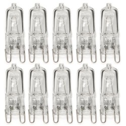 10 X G9 Ampoule Halogène Lampe Blanc Chaud 25W Transparent