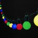 Guirlande Lumineuse Guinguette avec 20 Boules LED Multicolores pour Intérieur / Extérieur de Lights4fun
