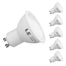 LE Ampoule LED GU10 6W, équivalant à une ampoule halogène 75W, 510lm, Blanc chaud, Pack de 5 Unités