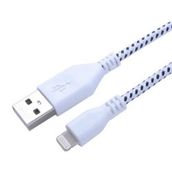CABLE CHARGEUR USB TRESSÉ 8PIN DATA SYNCRO LIGHTNING IPHONE 6 5C 5S IPOD 2 METRES
