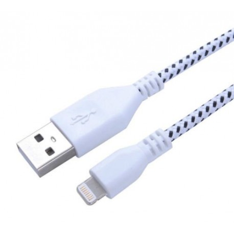 CABLE CHARGEUR USB TRESSÉ 8PIN DATA SYNCRO LIGHTNING IPHONE 6 5C 5S IPOD 2 METRES