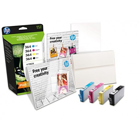 HP 364 Cartouches d'encre d'origine J3M82AE Lot de 4 Noir Cyan Magenta Jaune