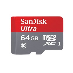 Carte mémoire microSDXC SanDisk Ultra 64 Go Classe 10 UHS-I avec une vitesse de lecture allant jusqu'à 48 Mo/s pour Android + ad