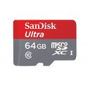 Carte mémoire microSDXC SanDisk Ultra 64 Go Classe 10 UHS-I avec une vitesse de lecture allant jusqu'à 48 Mo/s pour Android + ad