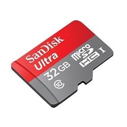 Carte mémoire microSDHC SanDisk Ultra 32 Go Classe 10 UHS-I avec une vitesse de lecture allant jusqu'à 48 Mo/s pour Android + ad