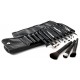 Glow noir professionnel 12 lot pinceaux maquillage trousse en cas exquis