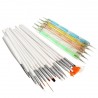 Vktech Lot de 15 pinceaux à ongles et 5 stylos dotting tools doubles pour nail art