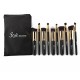 Kit de Pinceau maquillage Professionnel 10 PCS Ombre à Paupière Doré Blush Fondation Pinceau Poudre Fond de teint Anti-cerne Kit