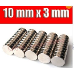 50 X Disc Neo néodyme Terres rares Aimants forts N42 10 mm x 3 mm Modèles Craft