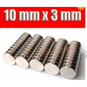 50 X Disc Neo néodyme Terres rares Aimants forts N42 10 mm x 3 mm Modèles Craft