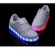 Vnfire 7 Couleur Unisexe Homme Femme USB Charge LED Lumière Lumineux Clignotants Chaussures de Sports Baskets Blanc Taille 38