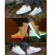 Vnfire 7 Couleur Unisexe Homme Femme USB Charge LED Lumière Lumineux Clignotants Chaussures de Sports Baskets Blanc Taille 38