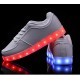 Vnfire 7 Couleur Unisexe Homme Femme USB Charge LED Lumière Lumineux Clignotants Chaussures de Sports Baskets Blanc Taille 38