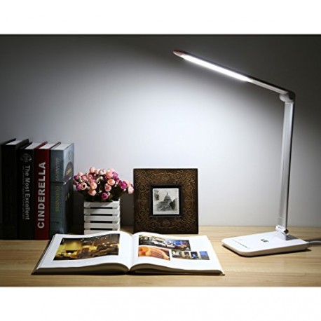 LE 8W Dimmable LED lampe de bureau, 7 le niveau de luminosité, Sensitive Touch Control, Pliantes Lampes de Table, Lampe, Lampes 