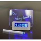 Gift_Shop - Réveil Digital Tableau LED Bleu Message Lumineux Fluorescent avec HUB 4 Ports USB, Calendrier, Température