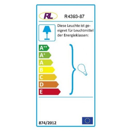 Reality Leuchten R4393-87 Lampadaire/liseuse 1x E27 + 1x E14 Argent/vasques blanches
