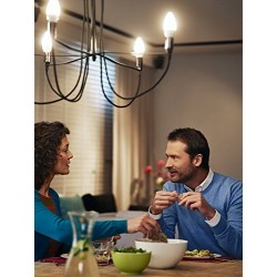 Philips - Ampoule flamme LED Culot E14 - Lot de 2 Ampoules - 3W consommés - Équivalence Incandescence 25W