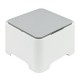 Allibert 220045 E-Box Boîte de Rangement Carrée pour Câbles Polypropylène Blanc/Gris 19,5 x 19,39 x 12,6 cm