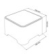 Allibert 220045 E-Box Boîte de Rangement Carrée pour Câbles Polypropylène Blanc/Gris 19,5 x 19,39 x 12,6 cm