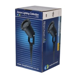 Long Life Lamp Company Lot de 4 Éclairage extérieur à piquer - Spot GU10 IP65 Noir mat