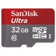 Carte mémoire microSDHC SanDisk Ultra 32 Go Classe 10 UHS-I avec une vitesse de lecture allant jusqu'à 48 Mo/s pour Android  + a