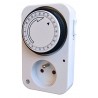 Tibelec 560100 Prise programmateur journalier mécanique Blanc