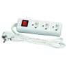 Voltman DIO013033 Bloc 3 prises 2P + T + Interrupteur cordon 1,5 m