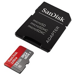 Carte mémoire microSDHC SanDisk Ultra 32 Go Classe 10 UHS-I avec une vitesse de lecture allant jusqu'à 48 Mo/s pour Android  + a