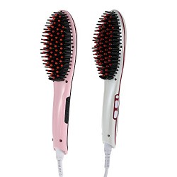 Anself 2015 Vente chaude professionnel automatique fers à défriser Peigne avec écran LCD Electrique peigne droite Lisseur Brosse