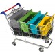 Chariot de courses design Sac de courses pliable Grand chariot de transport facile de voyage réutilisable-Pastel