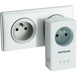 Netgear XAVB5421-100FRS - Pack de 2 adaptateurs CPL 500 avec prise filtrée et 1 port Ethernet