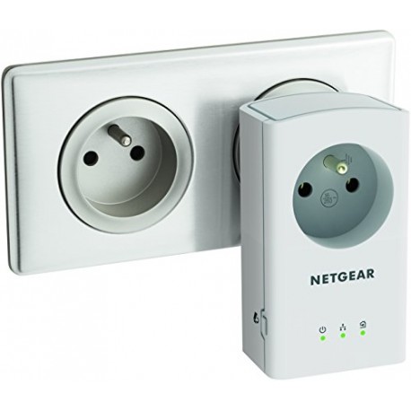 Netgear XAVB5421-100FRS - Pack de 2 adaptateurs CPL 500 avec prise filtrée et 1 port Ethernet