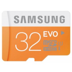 Samsung 32 Go Carte Mémoire EVO Micro SD Classe 10 sans adaptateur MB-MP32D/EU
