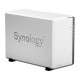 Synology DS215j Serveur de Stockage NAS pour 2 Disque dur 3,5/2,5" 800 MHz 12 To Blanc